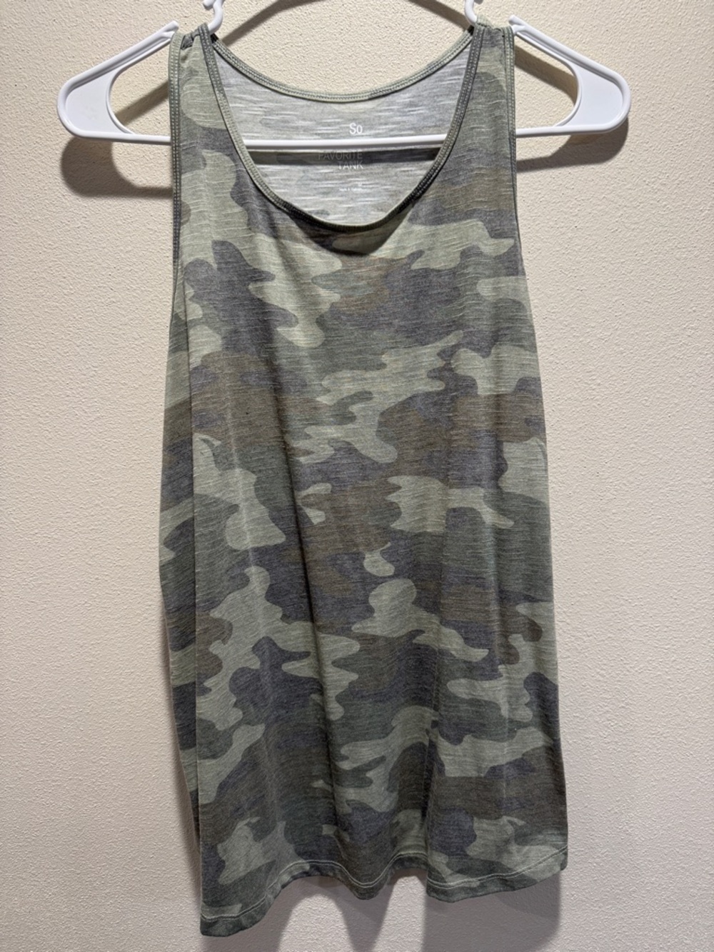 SO Favorite Tank Camo Tank Top